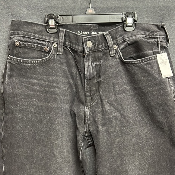 💥3/$30💥NWT Old Navy Men's Straight Taper Non-Stretch Black Jeans - 34Wx36L - Picture 8 of 10